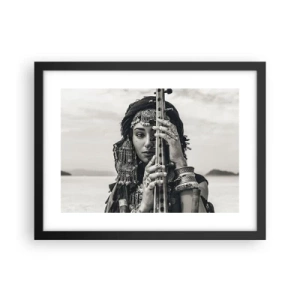 Poster in een zwarte lijst - De muziek van het Oosten zelf - 40x30 cm