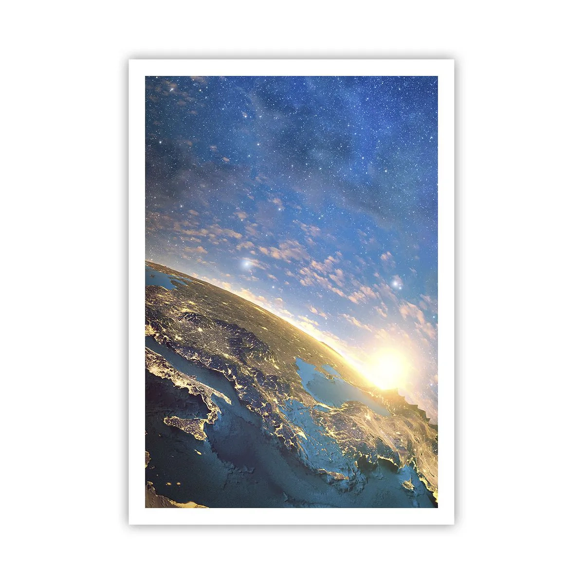 Poster - Laten we eens van een afstand naar onszelf kijken - 70x100 cm