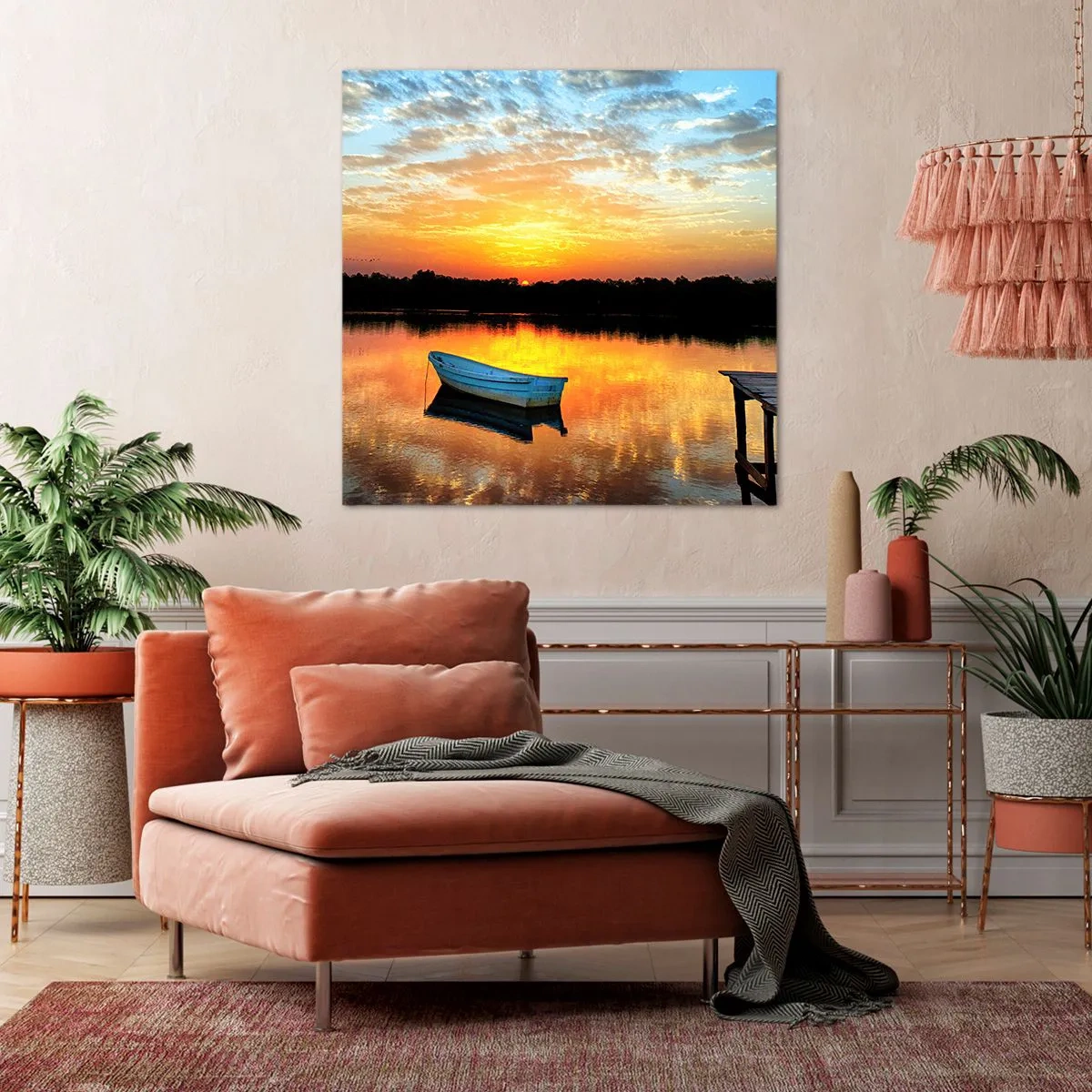 Schilderen op canvas - Kijk, luister, mediteer - 60x60 cm