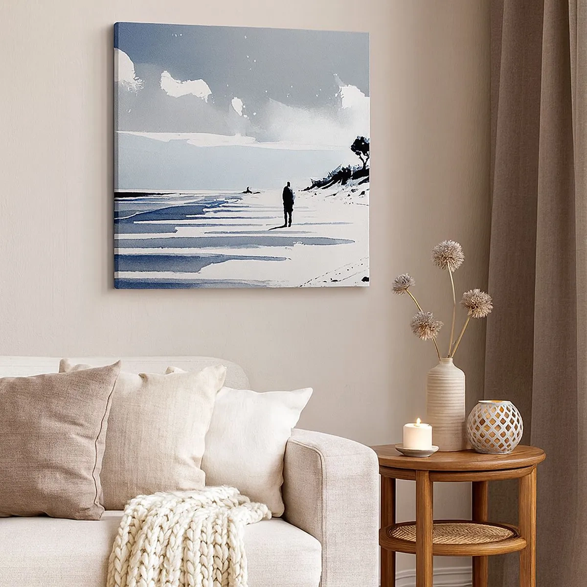 Schilderen op canvas - Alleen - 30x30 cm