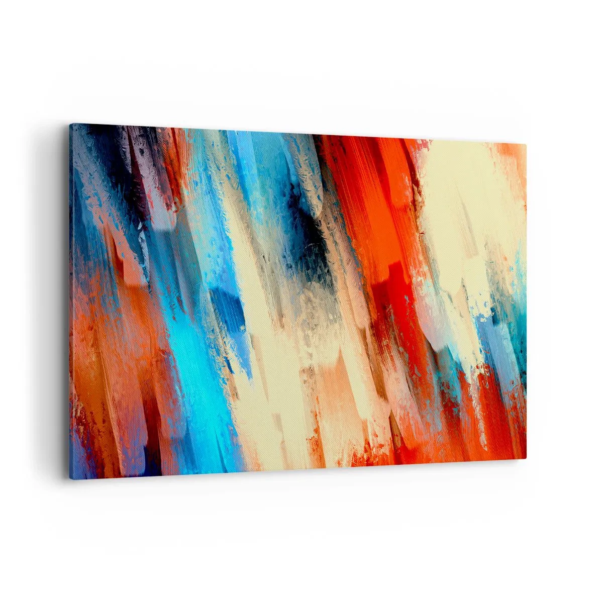 Schilderen op canvas - Een cascade van kleuren - 120x80 cm