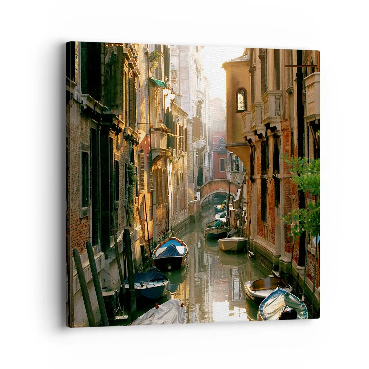 Schilderen op canvas - In een Venetiaans steegje - 40x40 cm