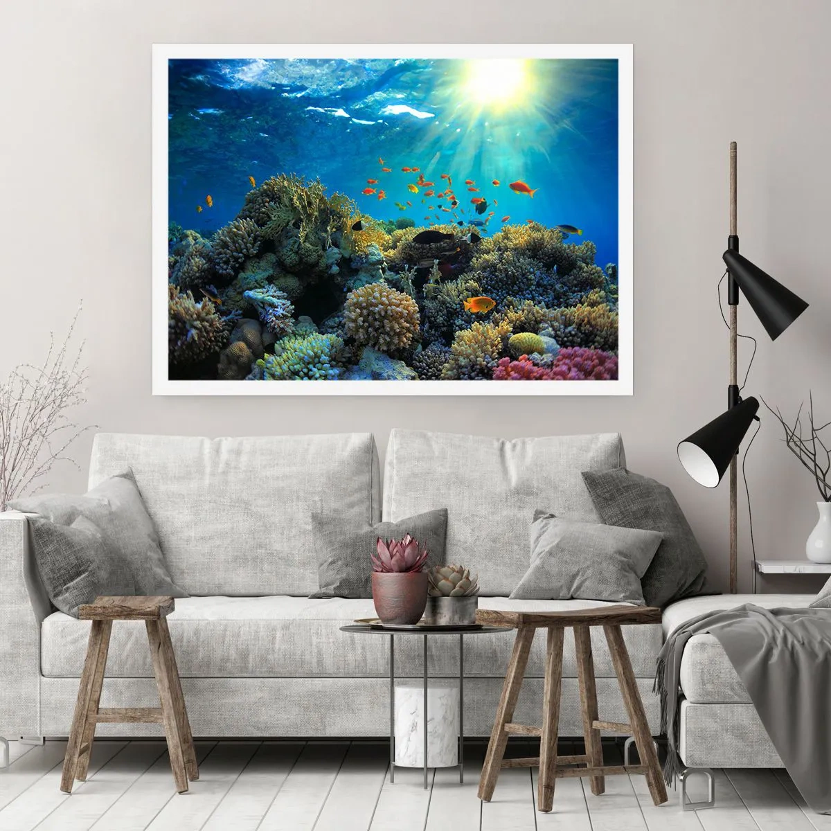 Poster - Onderwater schatten - 50x40 cm