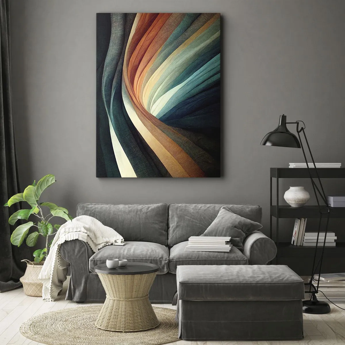 Schilderen op canvas - Geweven uit kleuren - 50x70 cm