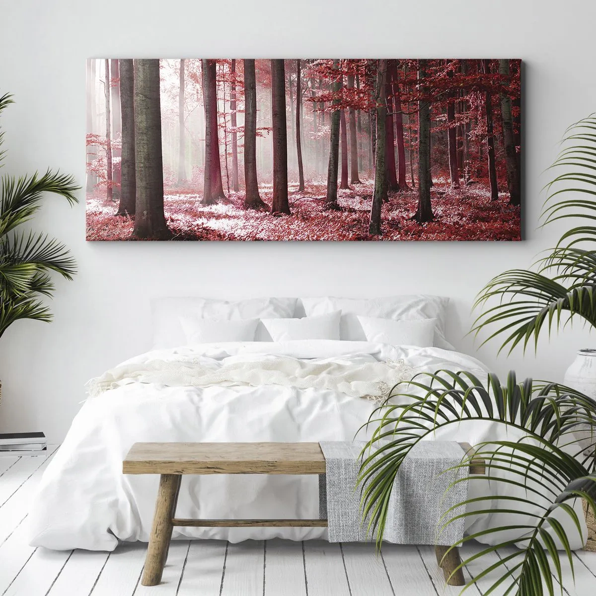 Schilderen op canvas - Rood is net zo mooi - 160x50 cm