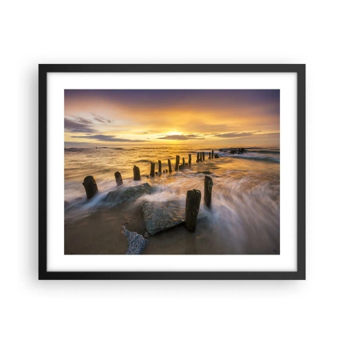 Poster in een zwarte lijst - De rauwe schoonheid van de Oostzee - 50x40 cm