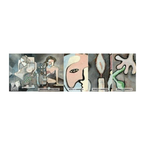 Fotobehang Monster Zelfklevend Deluxe Sticker - Mozaïek van geest en materie - Abstractie, Kubisme, Mensen - 100x30 cm