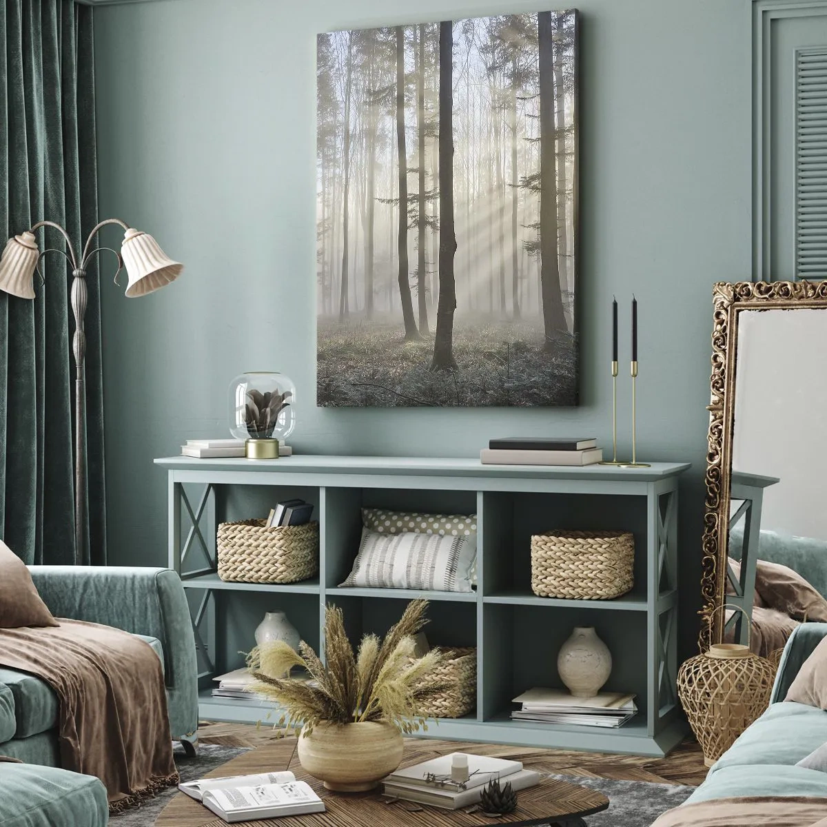 Schilderen op canvas - De mist werd ook wakker - 80x120 cm