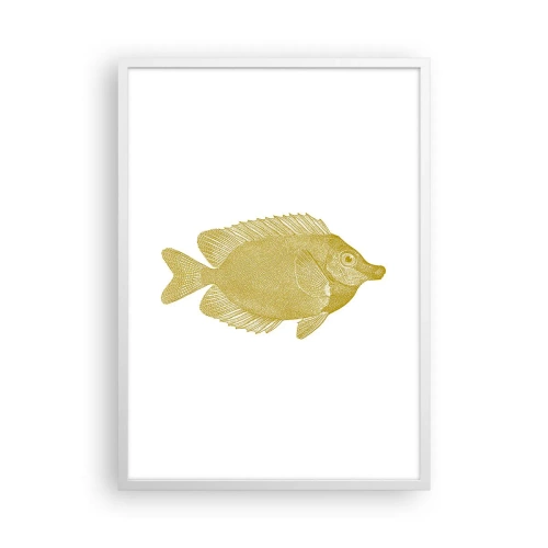 Poster in een witte lijst - Vis en dat is het - 50x70 cm