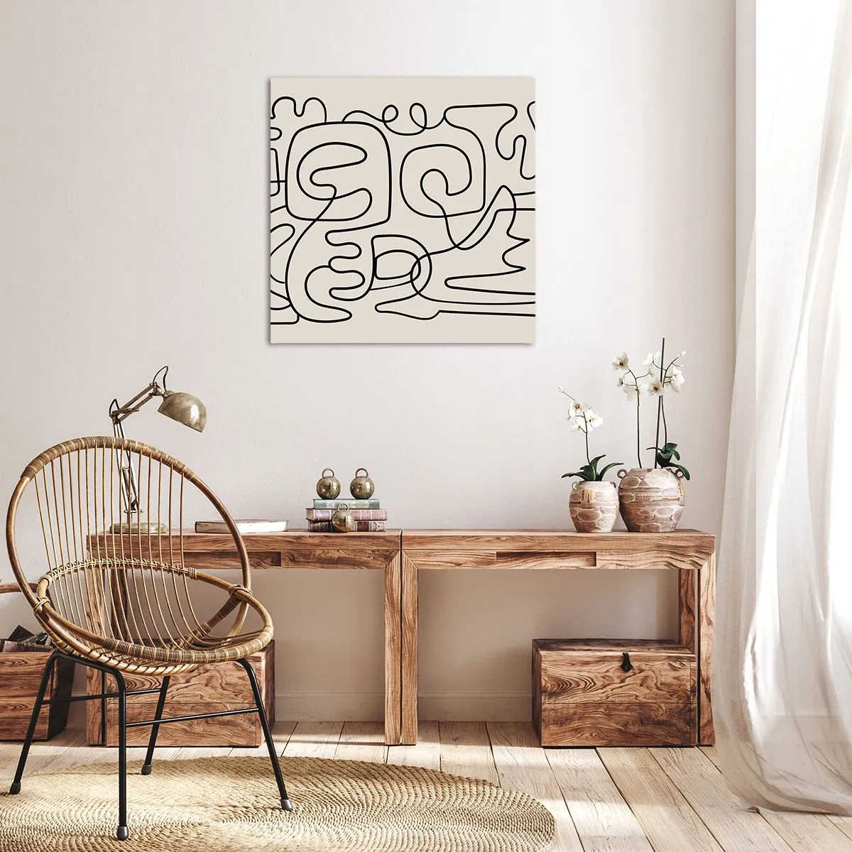 Schilderen op canvas - Volg het pad - 70x70 cm