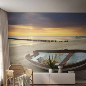 Zelfklevend Fotobehang Deluxe Sticker - Er zijn geen mooiere stranden meer - Landschap, Zee, Strand - 400x280 cm