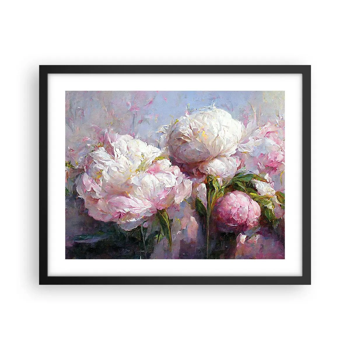 Poster in een zwarte lijst - Een boeket vol leven - 50x40 cm