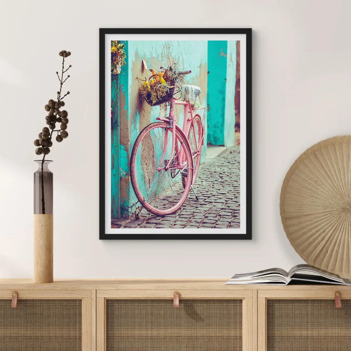 Poster in een zwarte lijst - Ben zo terug - 40x50 cm