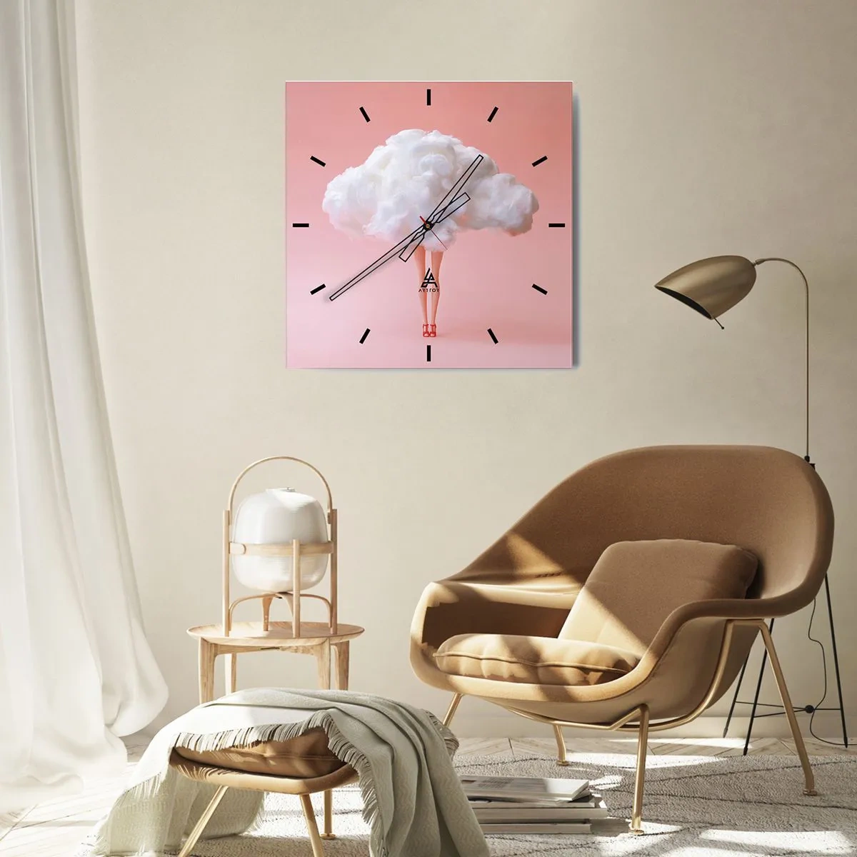 Wandklok - Klok - Zoete belofte - 40x40 cm