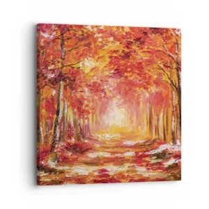 Schilderen op canvas - Koperen bos - 30x30 cm