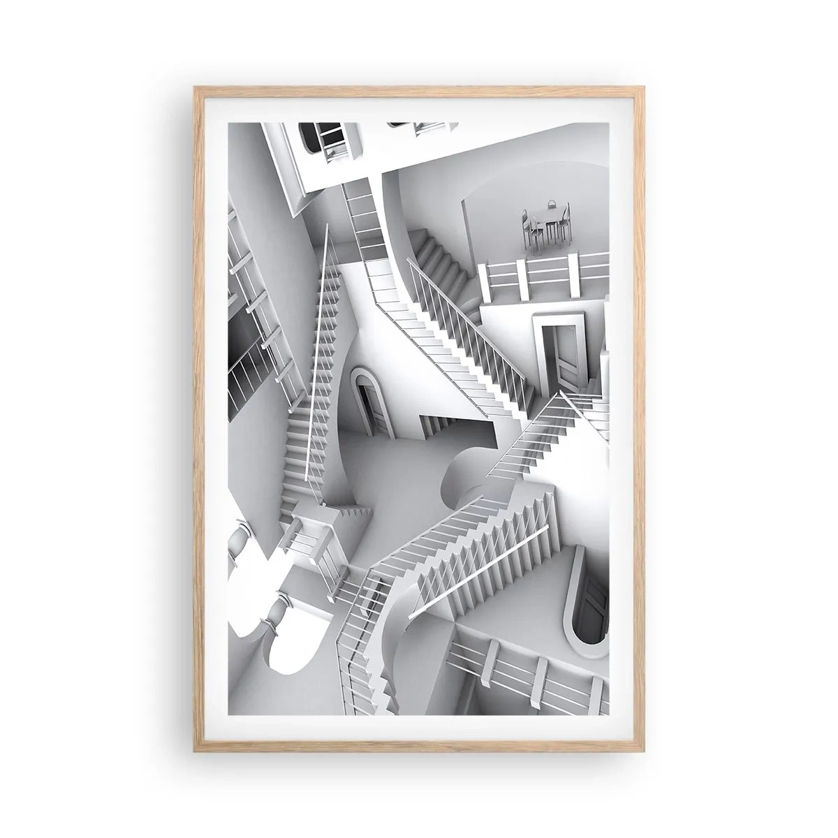 Een poster in een licht eiken lijst - De paradoxen van de ruimte - 61x91 cm