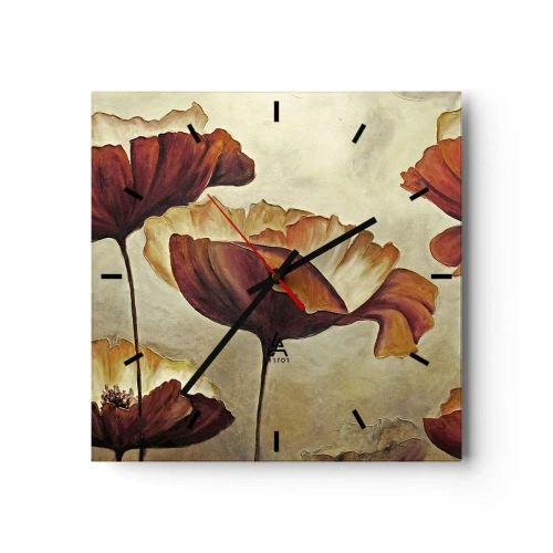 Wandklok - Klok - Golvend weiland - 30x30 cm