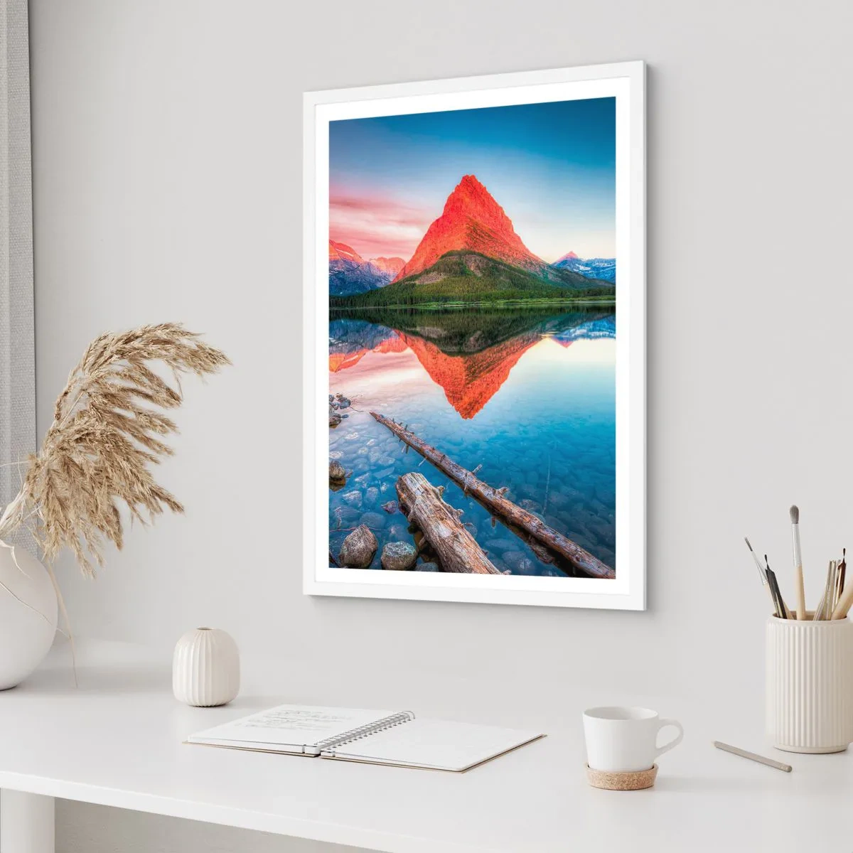 Poster in een witte lijst - Warmte en koude - 70x100 cm