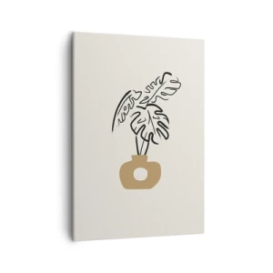 Schilderen op canvas - Monstera – huisdecoratie - 50x70 cm