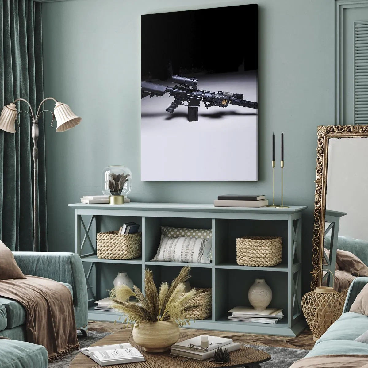 Schilderen op canvas - Donkere ridder - 50x70 cm