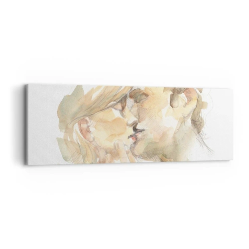 Schilderen op canvas - De helft gevonden? - 90x30 cm