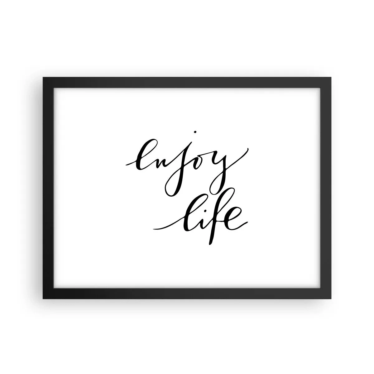 Poster in een zwarte lijst - Niets aan toe te voegen… - 40x30 cm