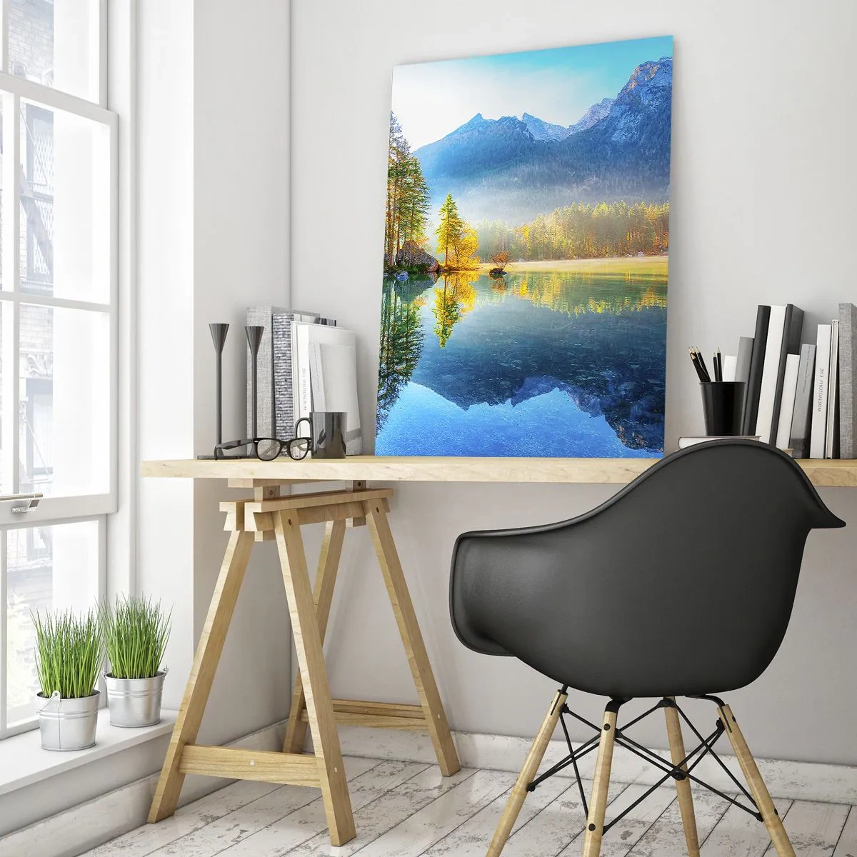 Schilderen op glas - Majesteit en zoetheid - 50x70 cm