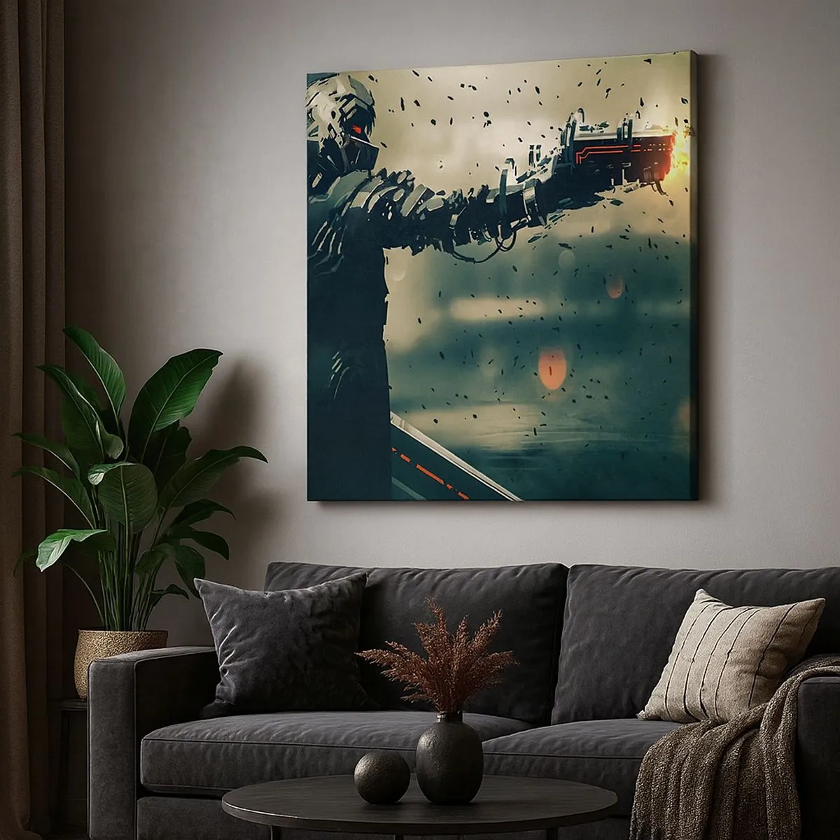 Schilderen op canvas - Dodelijke wapens - Je eigen Terminator - 30x30 cm