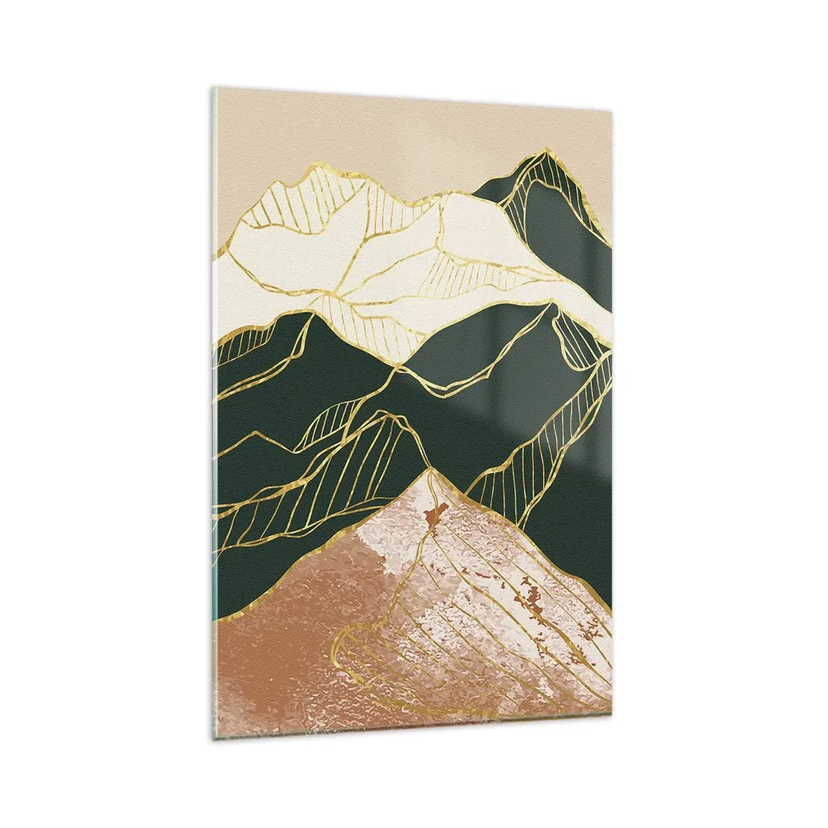 Schilderen op glas - Gouden toppen - 80x120 cm