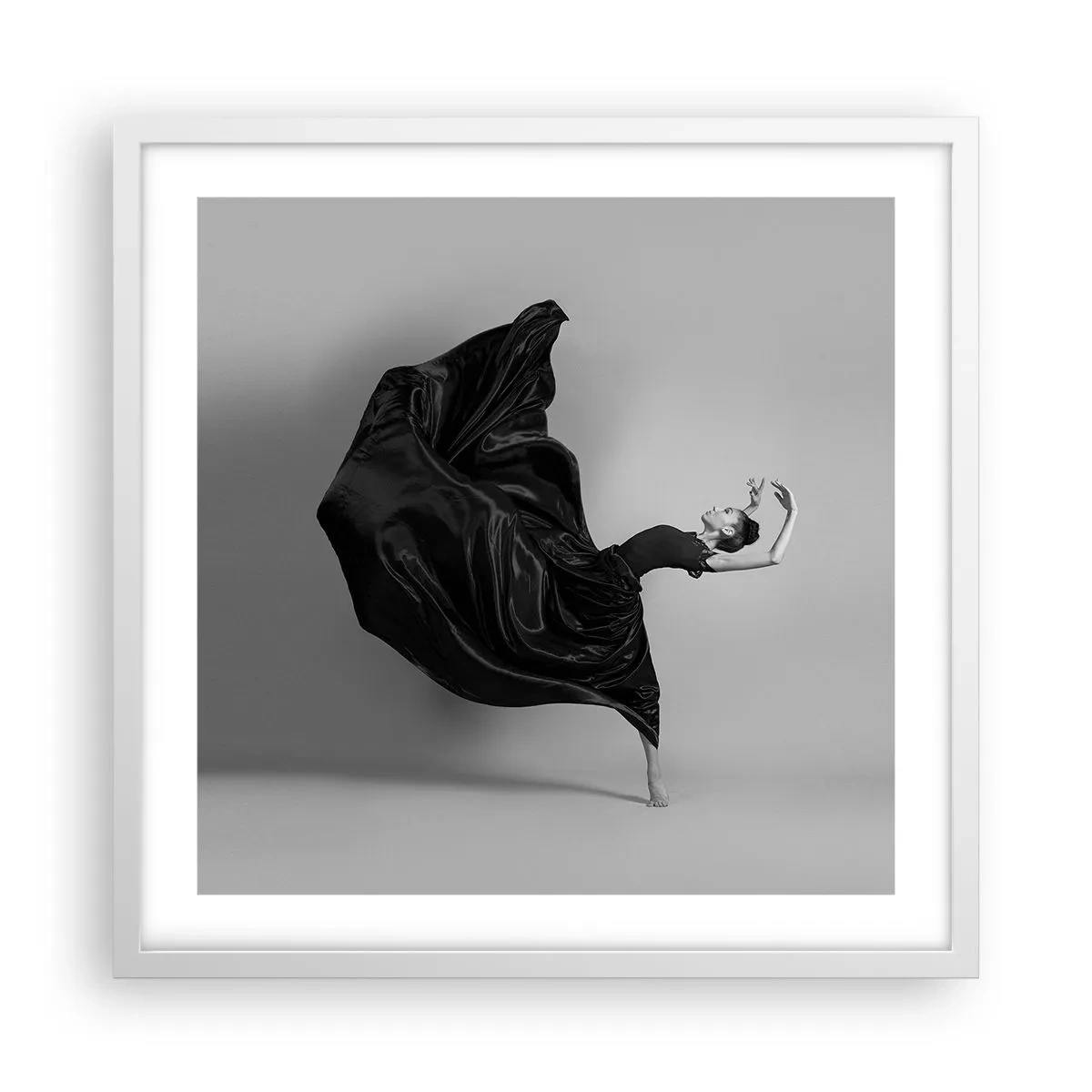 Poster in een witte lijst - Gevleugeld door muziek - 50x50 cm