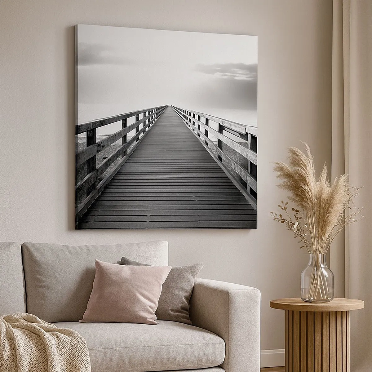 Schilderen op canvas - In de verte ... - 30x30 cm