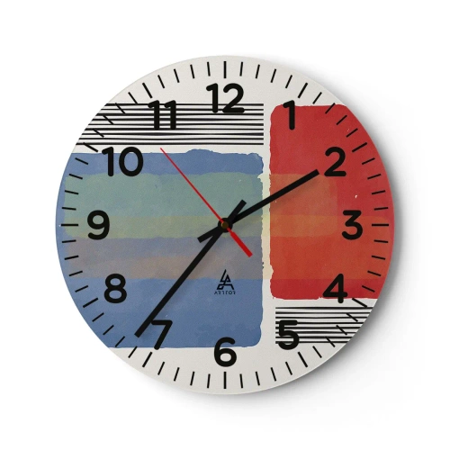 Wandklok - Klok - De geest en de letter van de geometrie - 30x30 cm