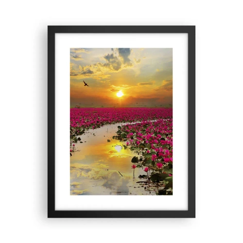 Poster in een zwarte lijst - Het geheime leven van het meer - 30x40 cm