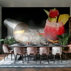 Fotobehang Standard Eco - Tover een smaak - Drankje, Cocktail, Shaker - 150x105 cm