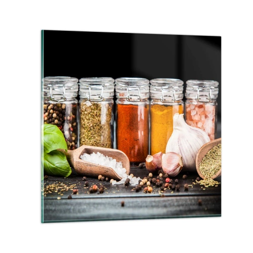 Schilderen op glas - Zodat het leven smaak heeft - 30x30 cm