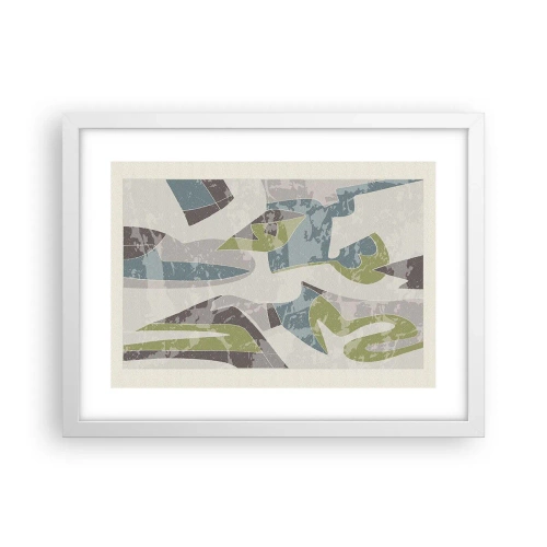 Poster in een witte lijst - Compositie achter het glas - 40x30 cm