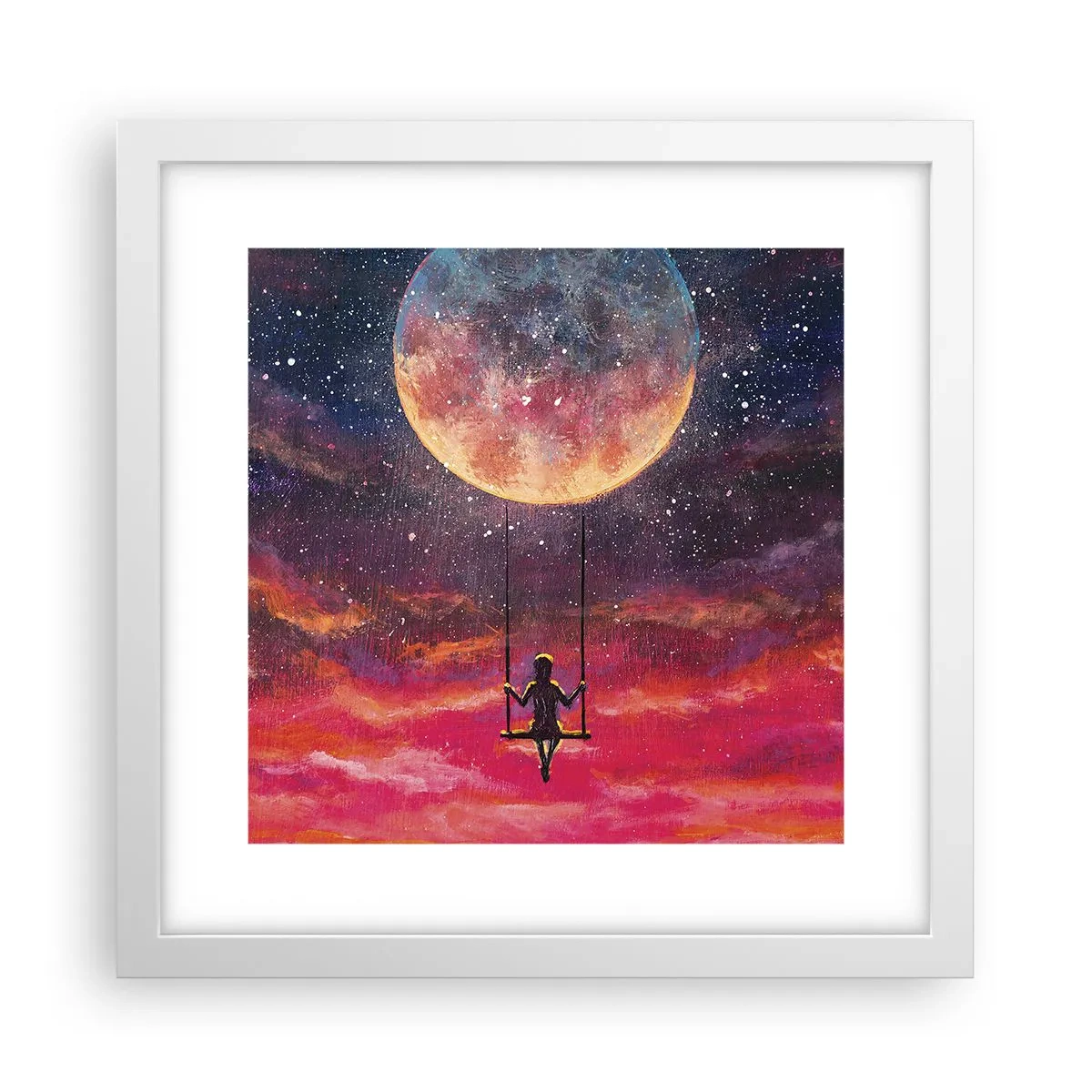 Poster in een witte lijst - Droom - 30x30 cm