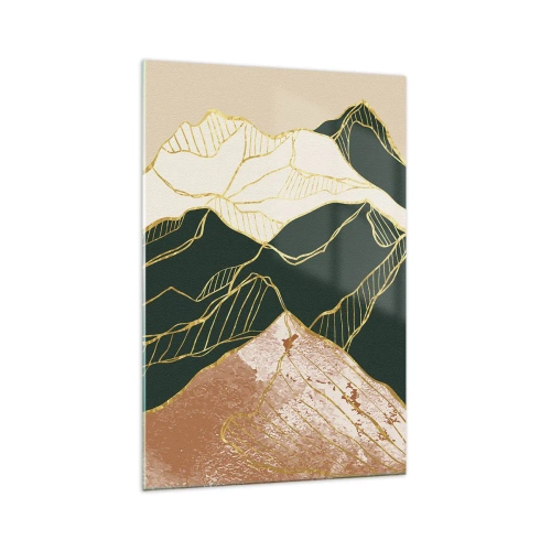 Schilderen op glas - Gouden toppen - 70x100 cm