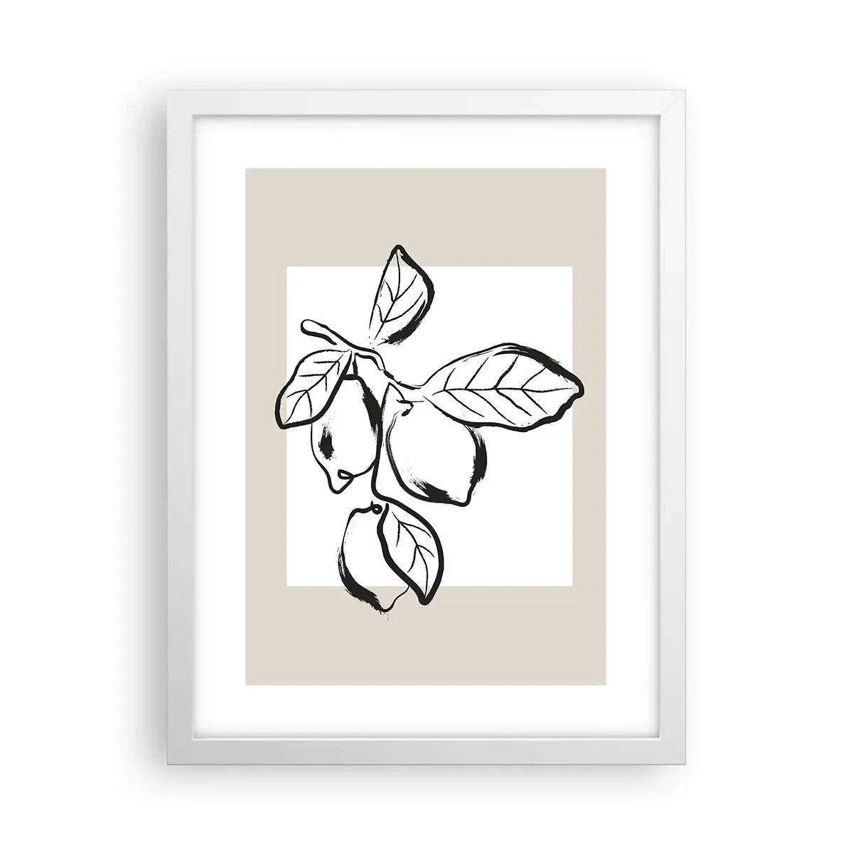 Poster in een witte lijst - Waar de citroen rijpt... - 30x40 cm