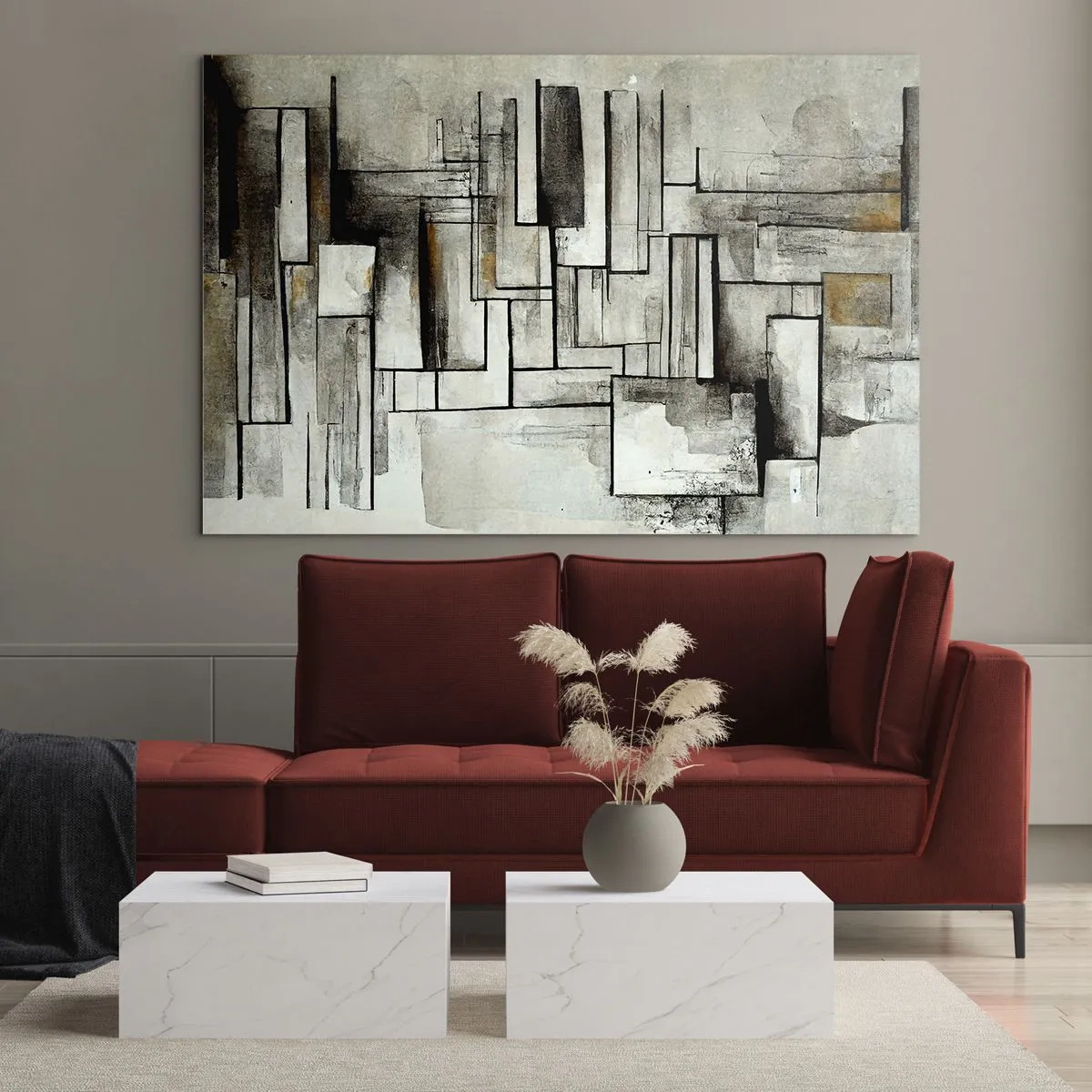 Schilderen op glas - De kracht van eenvoud - 120x80 cm