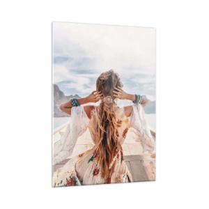 Schilderen op glas - Op weg naar geluk - 50x70 cm