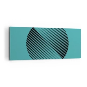 Schilderen op canvas - Cirkel – een geometrische variatie - 100x40 cm