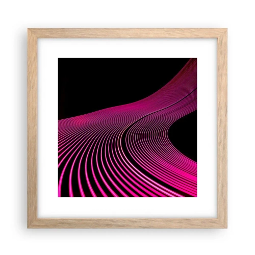 Een poster in een licht eiken lijst - Avenue van licht - 30x30 cm