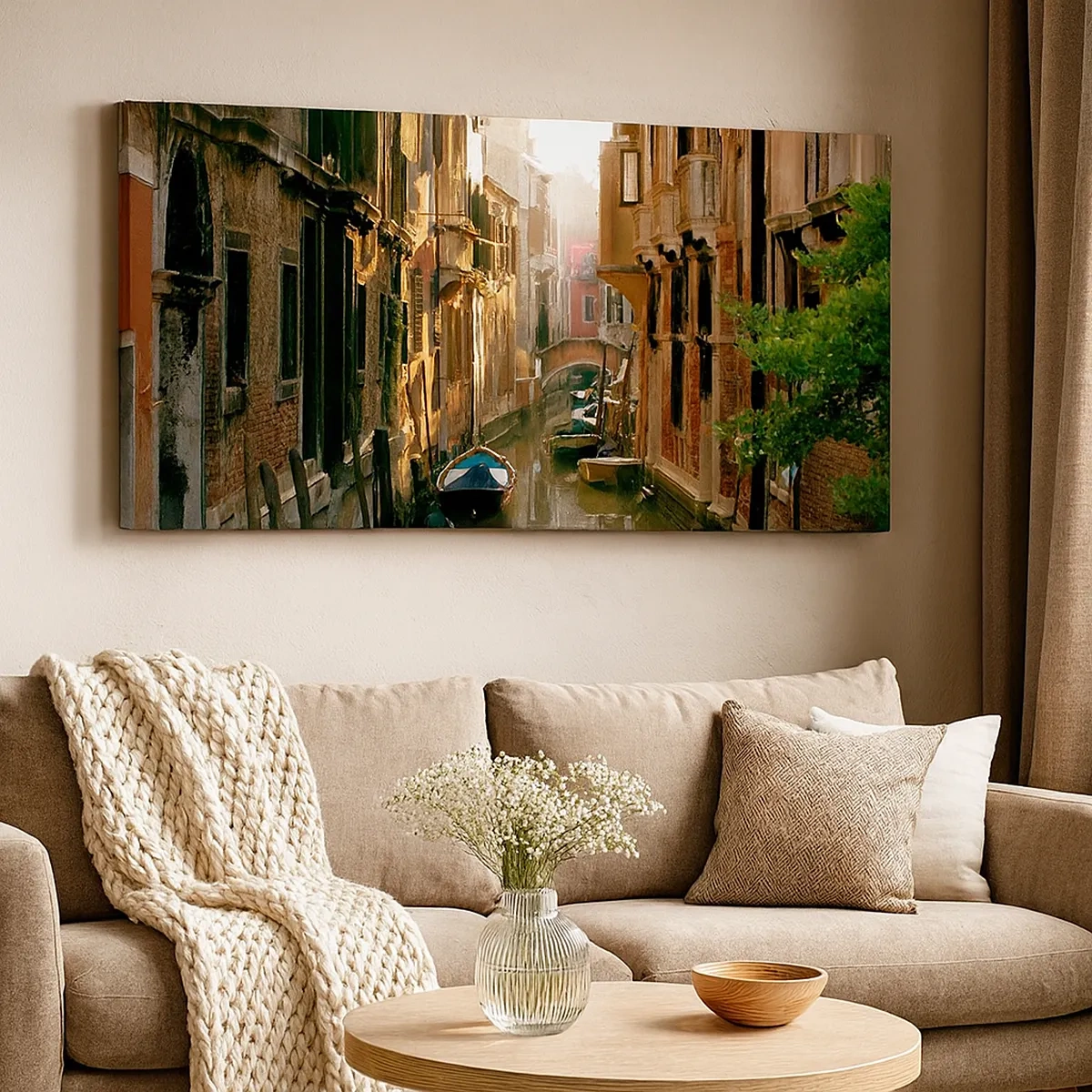 Schilderen op canvas - In een Venetiaans steegje - 30x30 cm