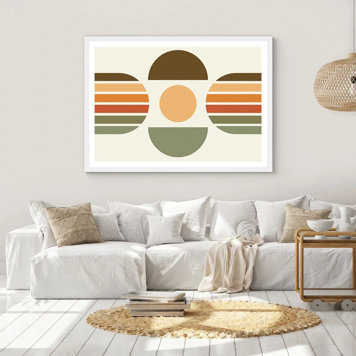 Poster in een witte lijst - In aardetinten - 70x50 cm