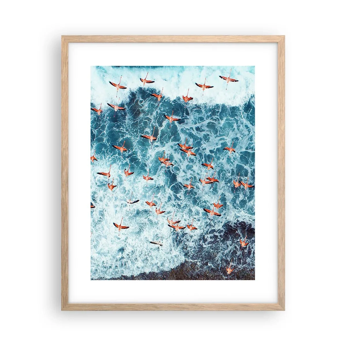 Een poster in een licht eiken lijst - De kustparade - 40x50 cm