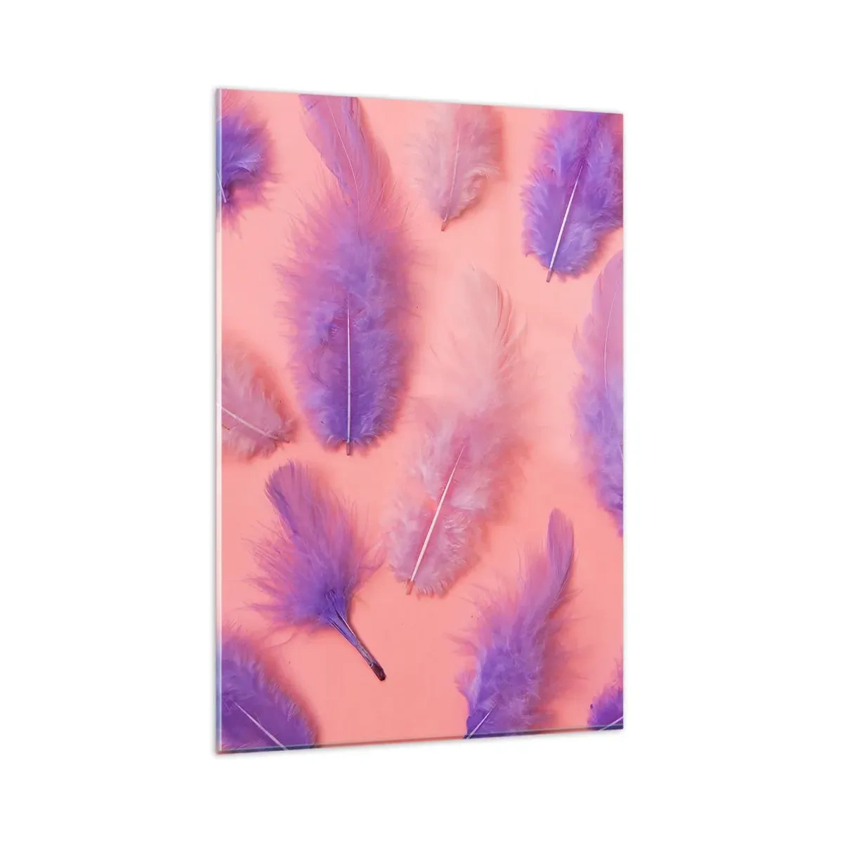 Schilderen op glas - Lila vogel van verlangen - 80x120 cm