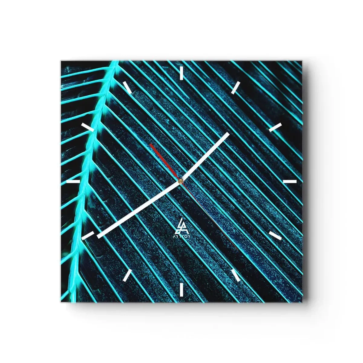 Wandklok - Klok - Groene textuur - 30x30 cm