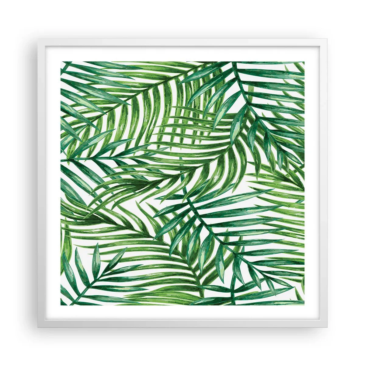 Poster in een witte lijst - Onder de groene luifel - 60x60 cm