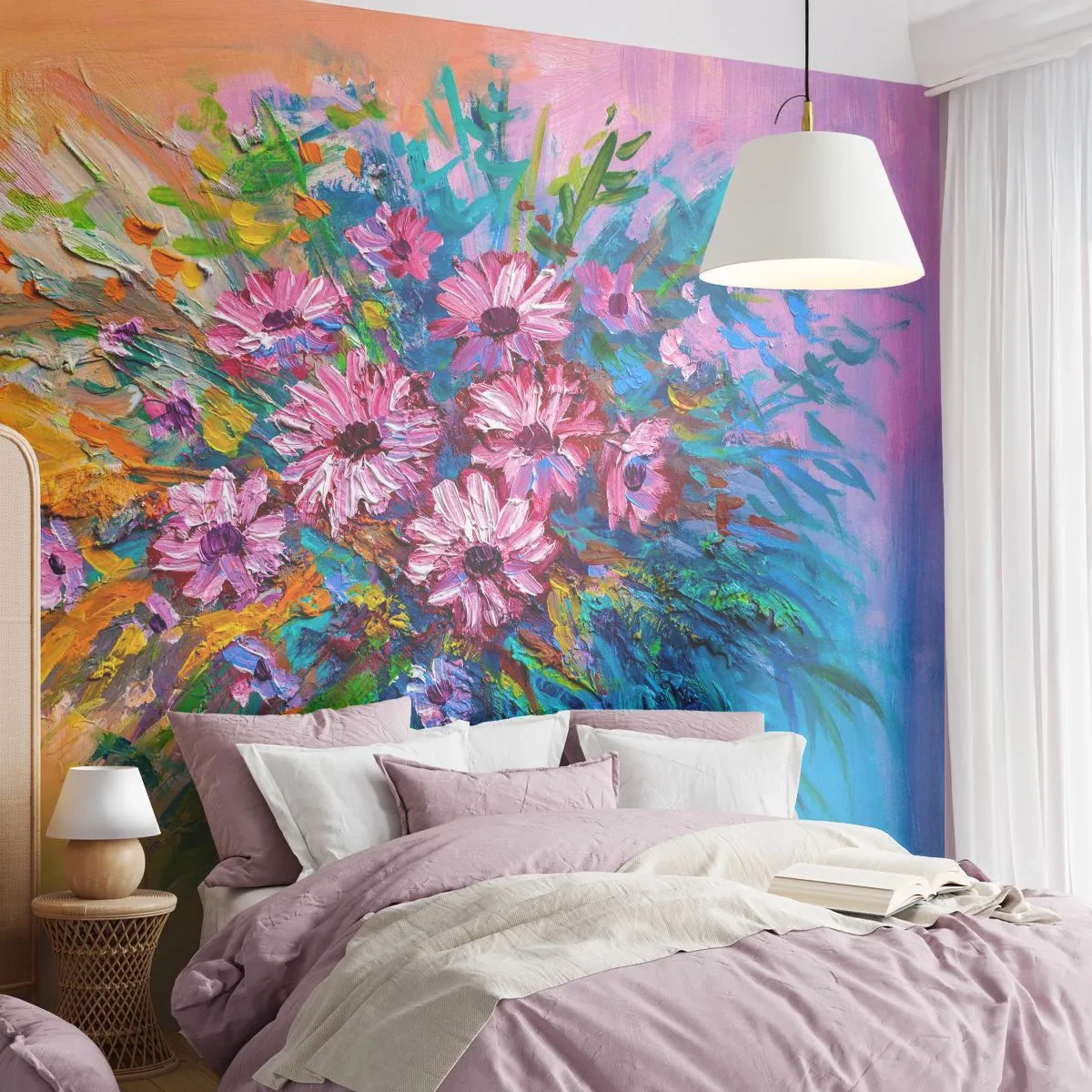 Fotobehang op maat Premium Canvas - Levensenergie - Bloemen, Boeket bloemen, Tuin